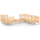 NNEVL 8 Piece Garden Lounge Set Solid Pinewood