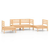 NNEVL 4 Piece Garden Lounge Set Solid Pinewood