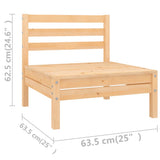 NNEVL 4 Piece Garden Lounge Set Solid Pinewood
