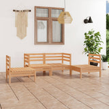 NNEVL 4 Piece Garden Lounge Set Solid Pinewood