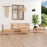 NNEVL 5 Piece Garden Lounge Set Solid Pinewood