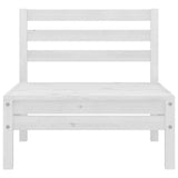 NNEVL 6 Piece Garden Lounge Set White Solid Pinewood