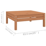 NNEVL 6 Piece Garden Lounge Set Honey Brown Solid Pinewood