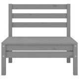 NNEVL 7 Piece Garden Lounge Set Grey Solid Pinewood
