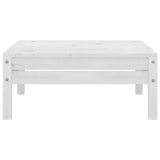 NNEVL 3 Piece Garden Lounge Set White Solid Wood Pine