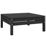 NNEVL 4 Piece Garden Lounge Set Black Solid Pinewood