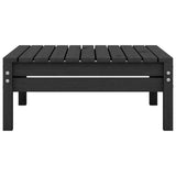 NNEVL 4 Piece Garden Lounge Set Black Solid Pinewood