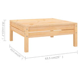 NNEVL 4 Piece Garden Lounge Set Solid Pinewood