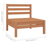 NNEVL 7 Piece Garden Lounge Set Solid Pinewood Honey Brown