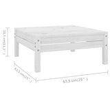 NNEVL 5 Piece Garden Lounge Set Solid Pinewood White