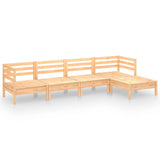 NNEVL 5 Piece Garden Lounge Set Solid Pinewood