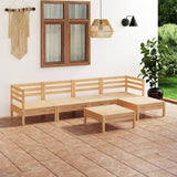 NNEVL 6 Piece Garden Lounge Set Solid Pinewood