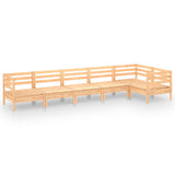 NNEVL 6 Piece Garden Lounge Set Solid Pinewood