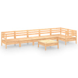 NNEVL 7 Piece Garden Lounge Set Solid Pinewood