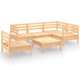 NNEVL 6 Piece Garden Lounge Set Solid Pinewood