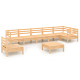 NNEVL 8 Piece Garden Lounge Set Solid Pinewood