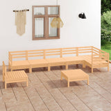 NNEVL 8 Piece Garden Lounge Set Solid Pinewood