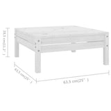 NNEVL 8 Piece Garden Lounge Set Solid Pinewood White