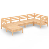 NNEVL 6 Piece Garden Lounge Set Solid Pinewood