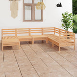 NNEVL 7 Piece Garden Lounge Set Solid Pinewood