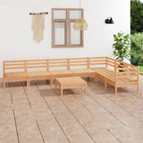 NNEVL 8 Piece Garden Lounge Set Solid Pinewood
