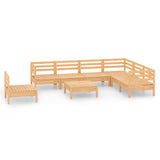 NNEVL 8 Piece Garden Lounge Set Solid Pinewood