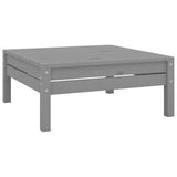 NNEVL 10 Piece Garden Lounge Set Solid Pinewood Grey