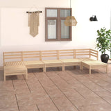 NNEVL 7 Piece Garden Lounge Set Solid Pinewood
