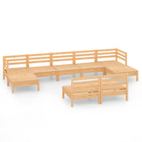 NNEVL 9 Piece Garden Lounge Set Solid Pinewood