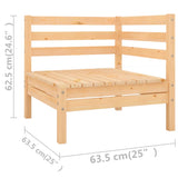 NNEVL 9 Piece Garden Lounge Set Solid Pinewood
