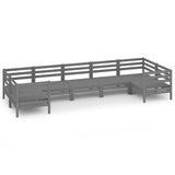 NNEVL 7 Piece Garden Lounge Set Grey Solid Pinewood