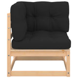 NNEVL Garden Corner Sofas with Cushions 2 pcs Solid Wood Pine