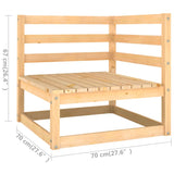 NNEVL 9 Piece Garden Lounge Set with Cushions Solid Pinewood