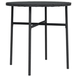 NNEVL Tea Table Black 45 cm Poly Rattan