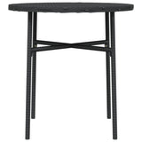 NNEVL Tea Table Black 45 cm Poly Rattan