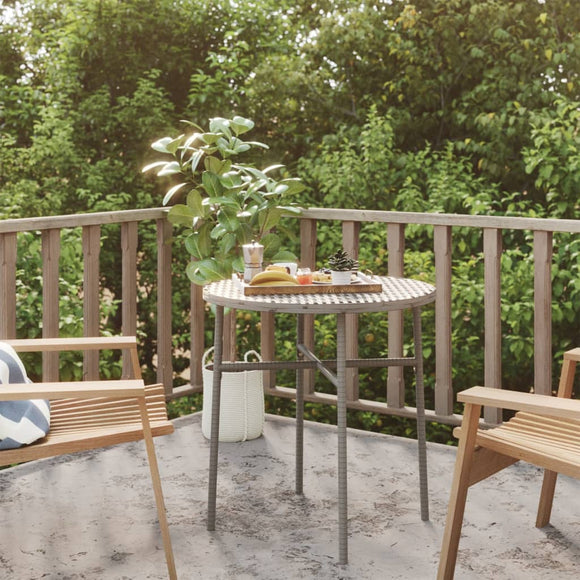 NNEVL Tea Table Grey 45 cm Poly Rattan