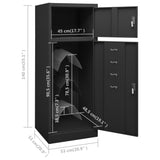 NNEVL Saddle Cabinet Anthracite 53x53x140 cm Steel