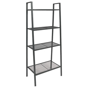 NNEVL Ladder Bookcase 4 Tiers Metal Anthracite
