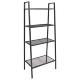 NNEVL Ladder Bookcase 4 Tiers Metal Anthracite