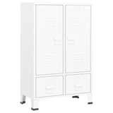 NNEVL Industrial Wardrobe White 67x35x107 cm Steel