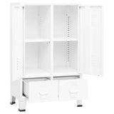 NNEVL Industrial Wardrobe White 67x35x107 cm Steel