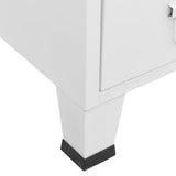 NNEVL Industrial Wardrobe White 67x35x107 cm Steel