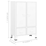NNEVL Industrial Wardrobe White 67x35x107 cm Steel