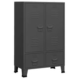 NNEVL Industrial Wardrobe Anthracite 67x35x107 cm Steel