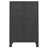 NNEVL Industrial Wardrobe Anthracite 67x35x107 cm Steel