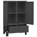 NNEVL Industrial Wardrobe Anthracite 67x35x107 cm Steel