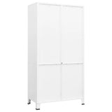 NNEVL Industrial Wardrobe White 90x50x180 cm Metal