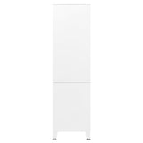 NNEVL Industrial Wardrobe White 90x50x180 cm Metal