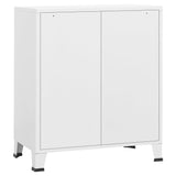 NNEVL Industrial Drawer Cabinet White 78x40x93 cm Metal