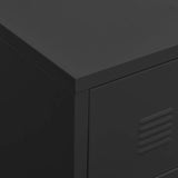 NNEVL Industrial TV Cabinet Black 105x35x42 cm Metal